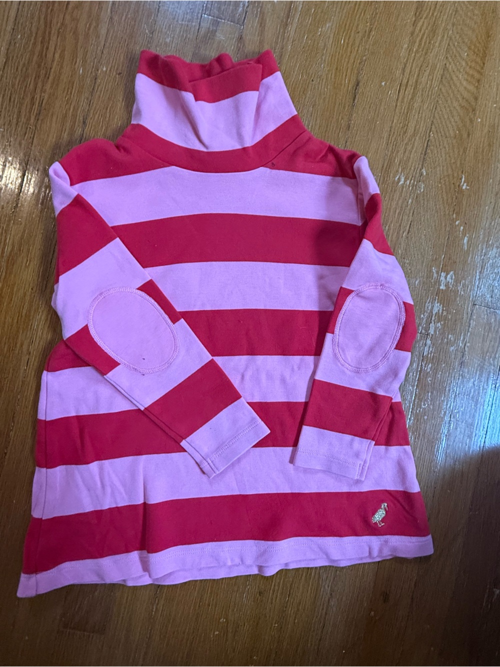The Beaufort Bonnet Company red and pink striped turtleneck.